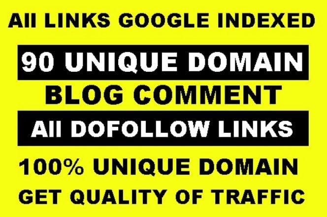 I will manually 90 unqiue domain dofollow blogcomment