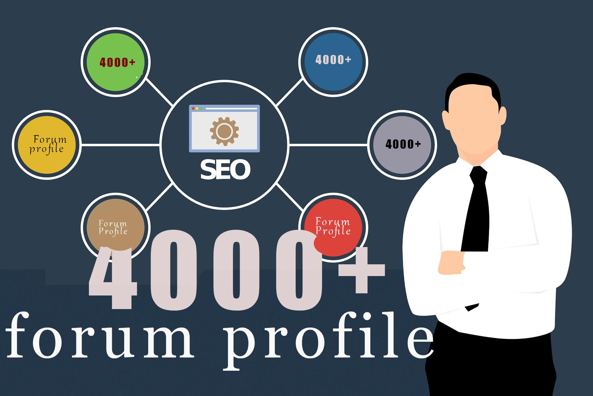 High quality 4000+ forum profile dofollow backlinks