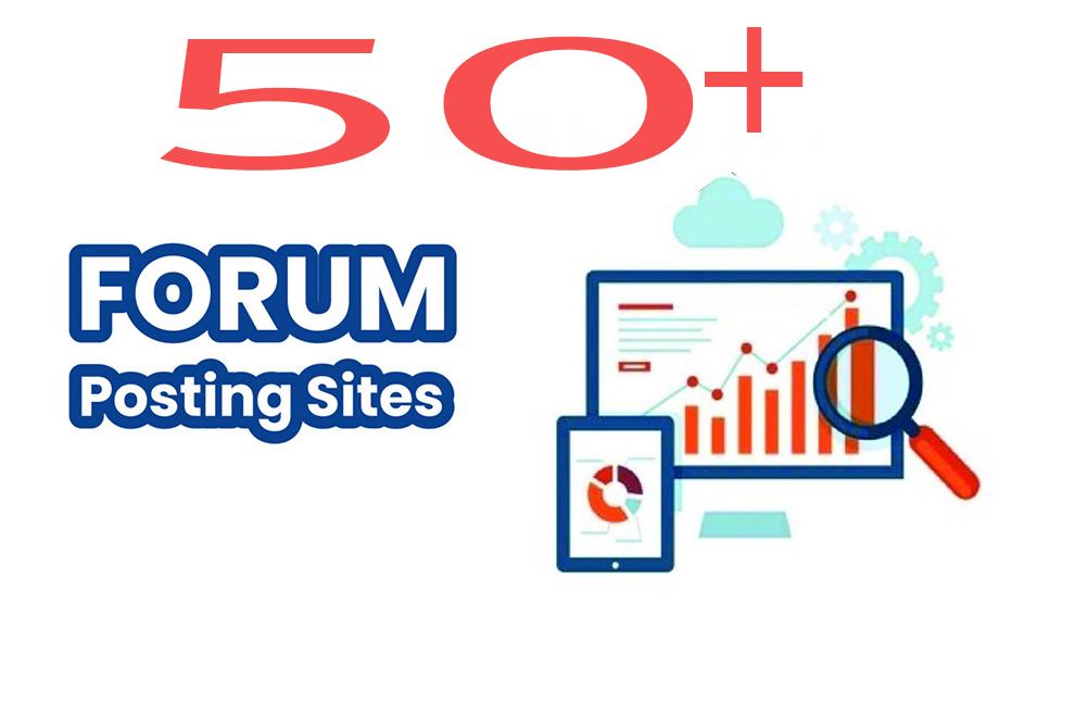I will creat 50+ posts on your forum and SEO powerful...