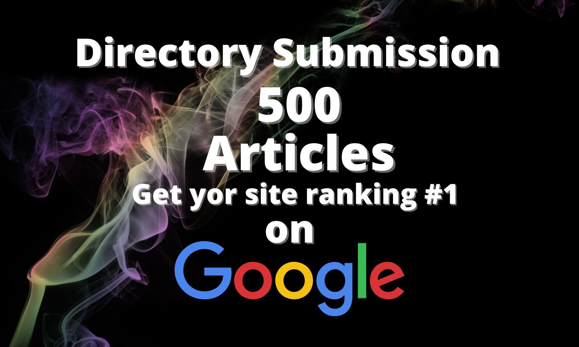 We will submit website to 500 directories