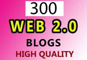All link free indexing a 300 Web2.0 DA80+ Backlinks W...