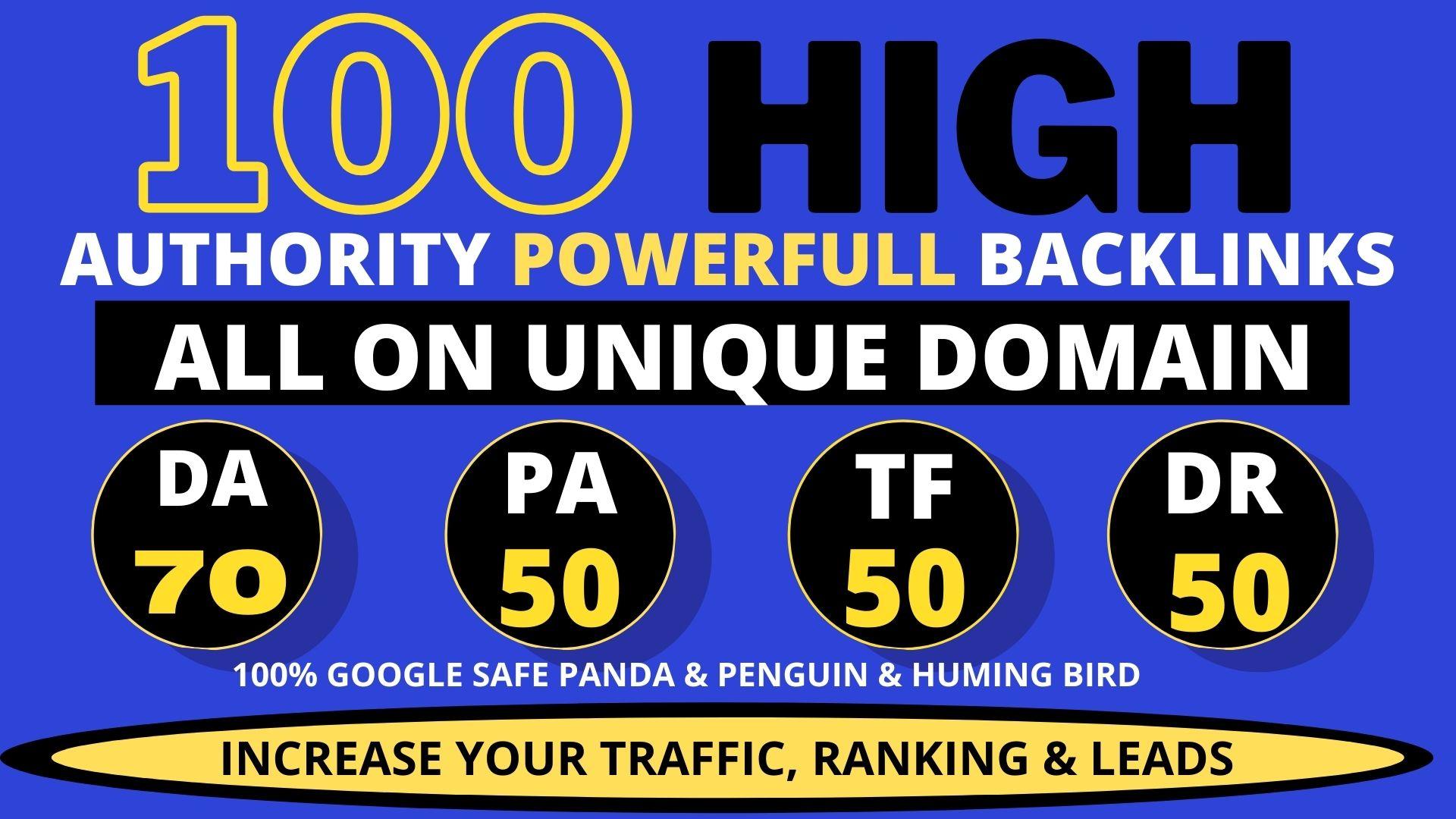 Create 100 High PA/DA TF/CF Homepage PBN Backlinks Fo...