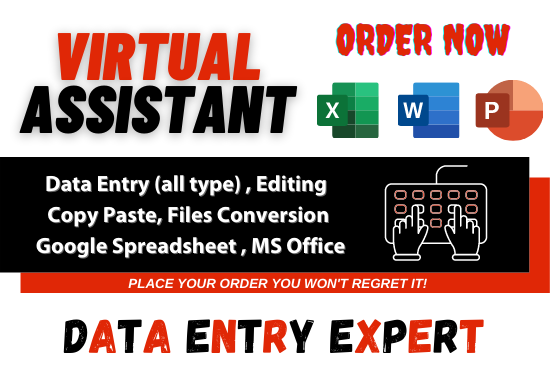 I will be your virtual assistant for all type data en...