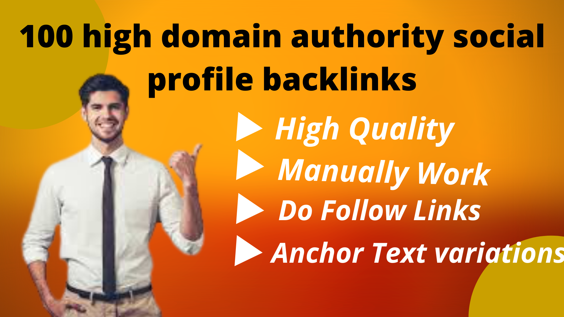 I Will Provide 100 High Domain Authority Profile Back...