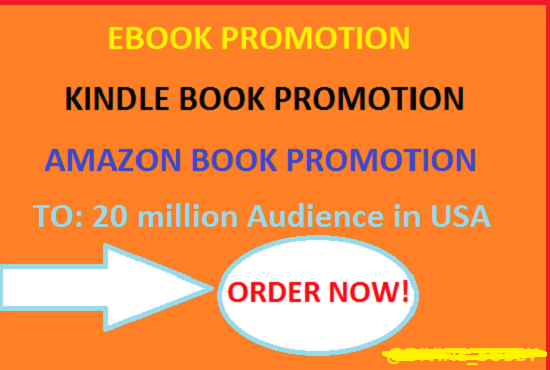 I will promote your kindle ebook on social media and ...