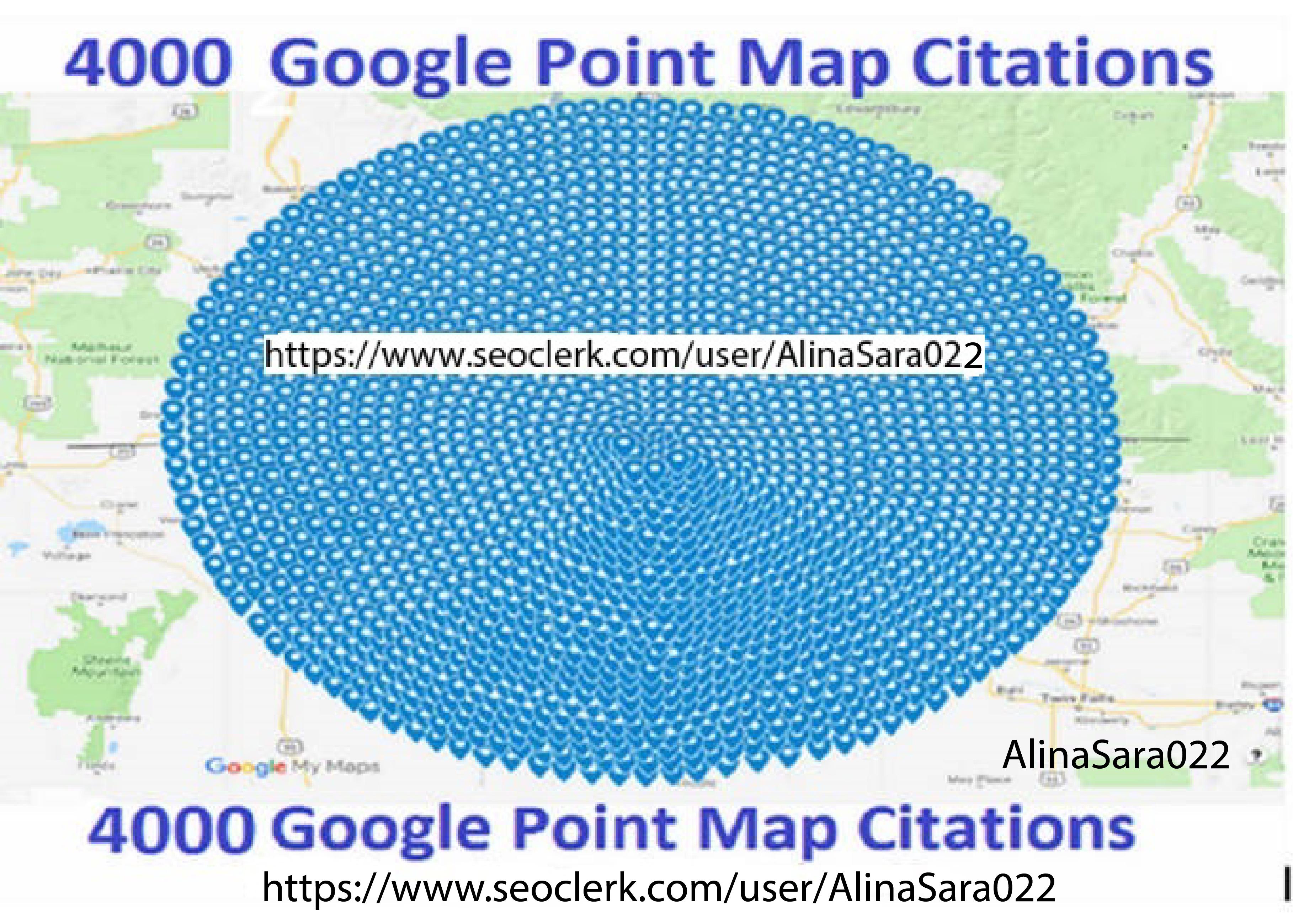 4000 google point map citation for local SEO