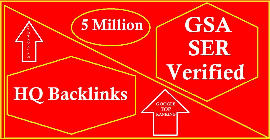 5 Million Dofollow Backlinks for your website ranking...