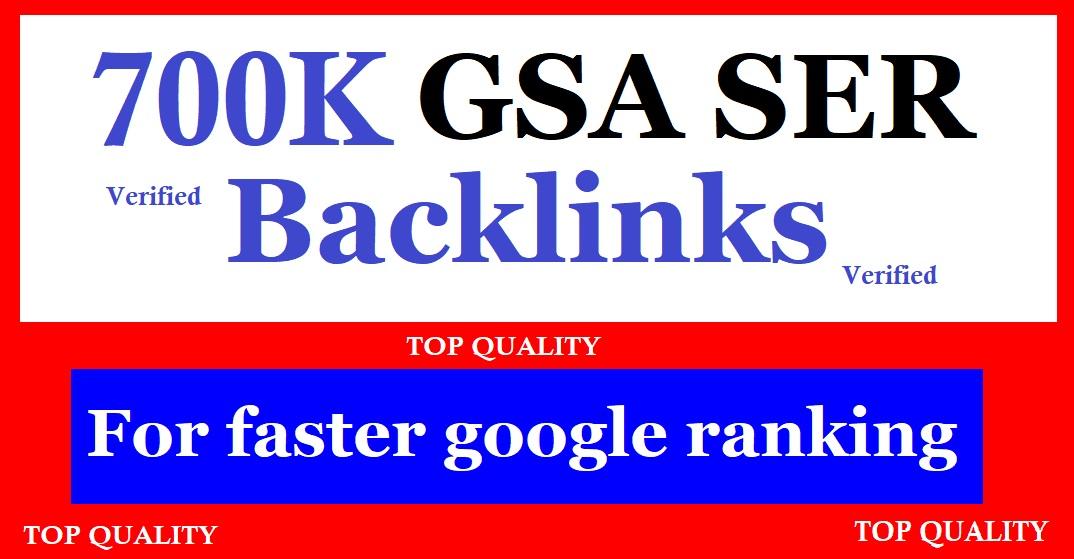 700 K GSA SER Backlinks for your website ranking in t...