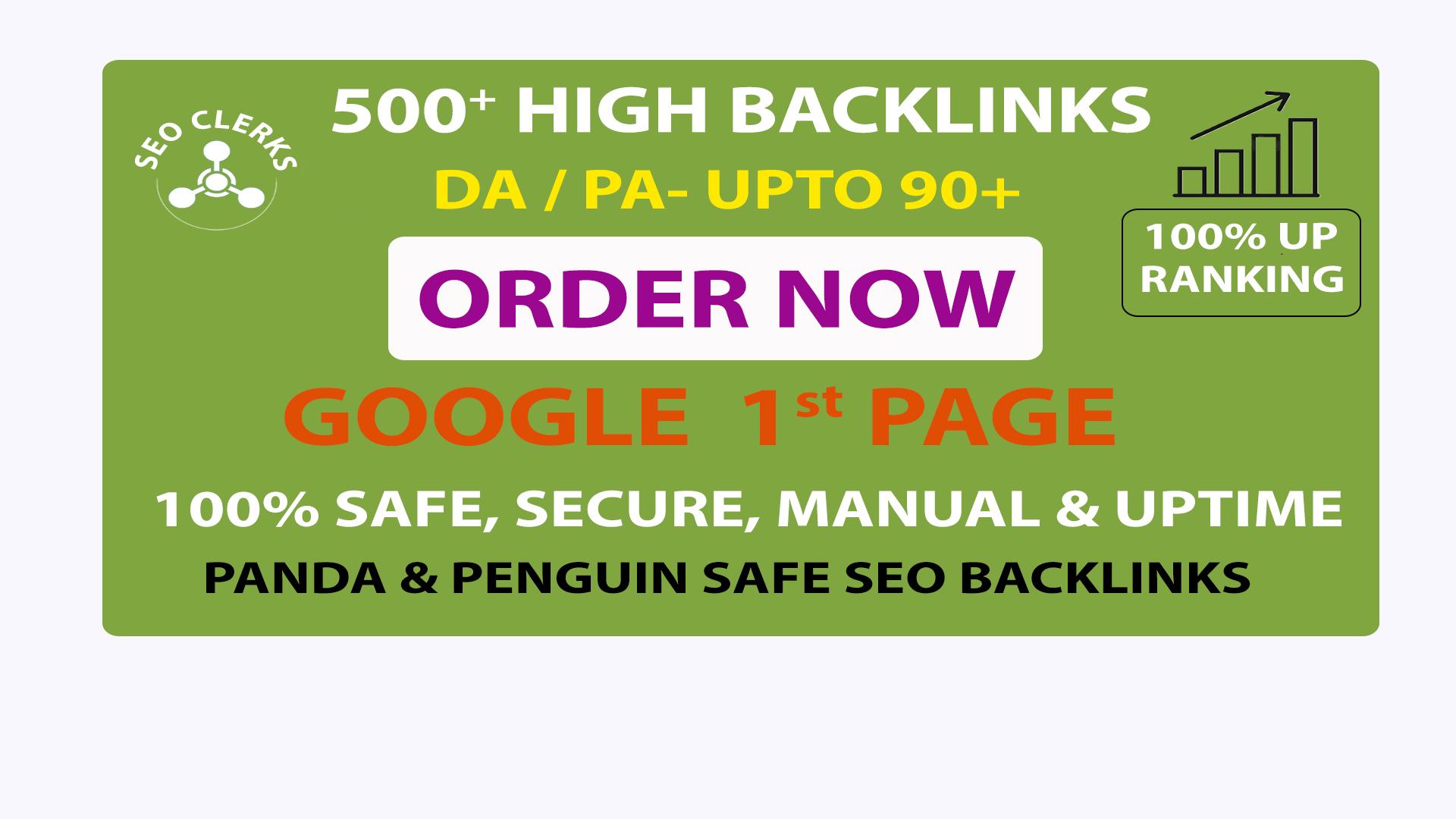 I will do SEO 500+ High back links