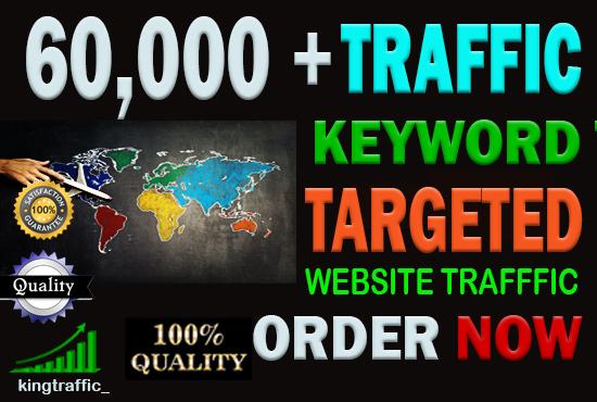 60,000+ High Quality Organic keyword targeted traffic...
