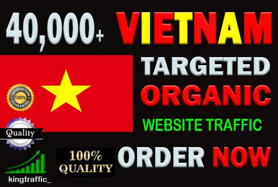 40,000 High Quality Vietnam web visitors real targete...