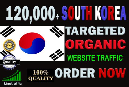 120,000 Quality South Korean web visitors real target...