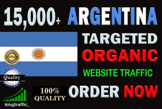15,000 High Quality Argentine web visitors real targe...