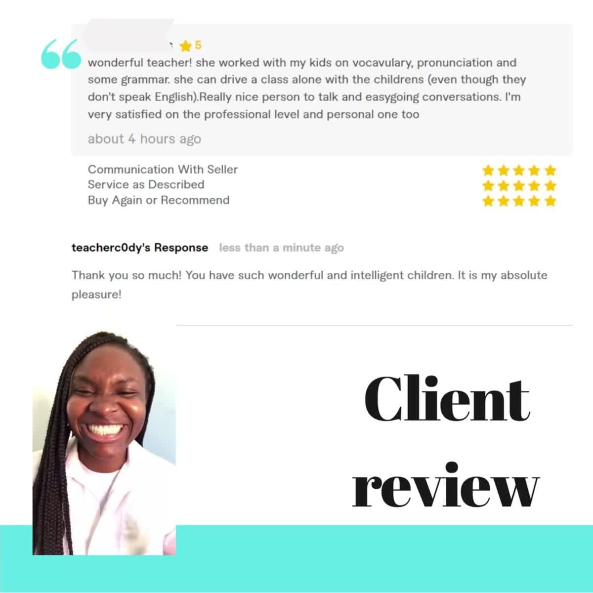 I will be your English teacher