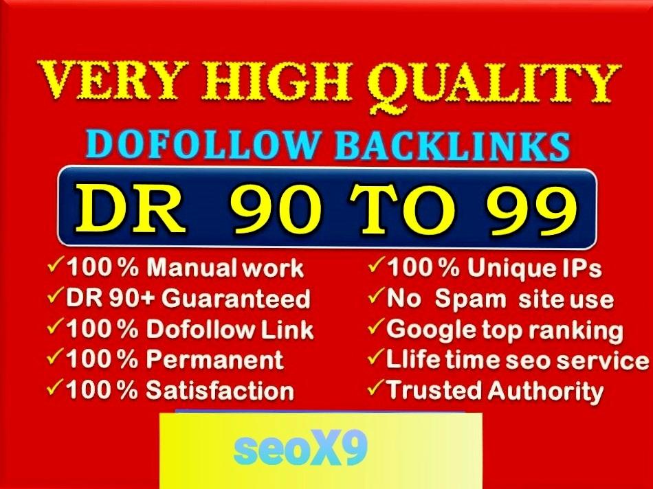 Do 50+ DR 90 To 99 High Quality Authority Dofollow Ba...