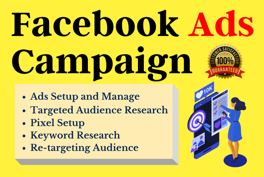 I will run and manage facebook ads campaign to grow y...