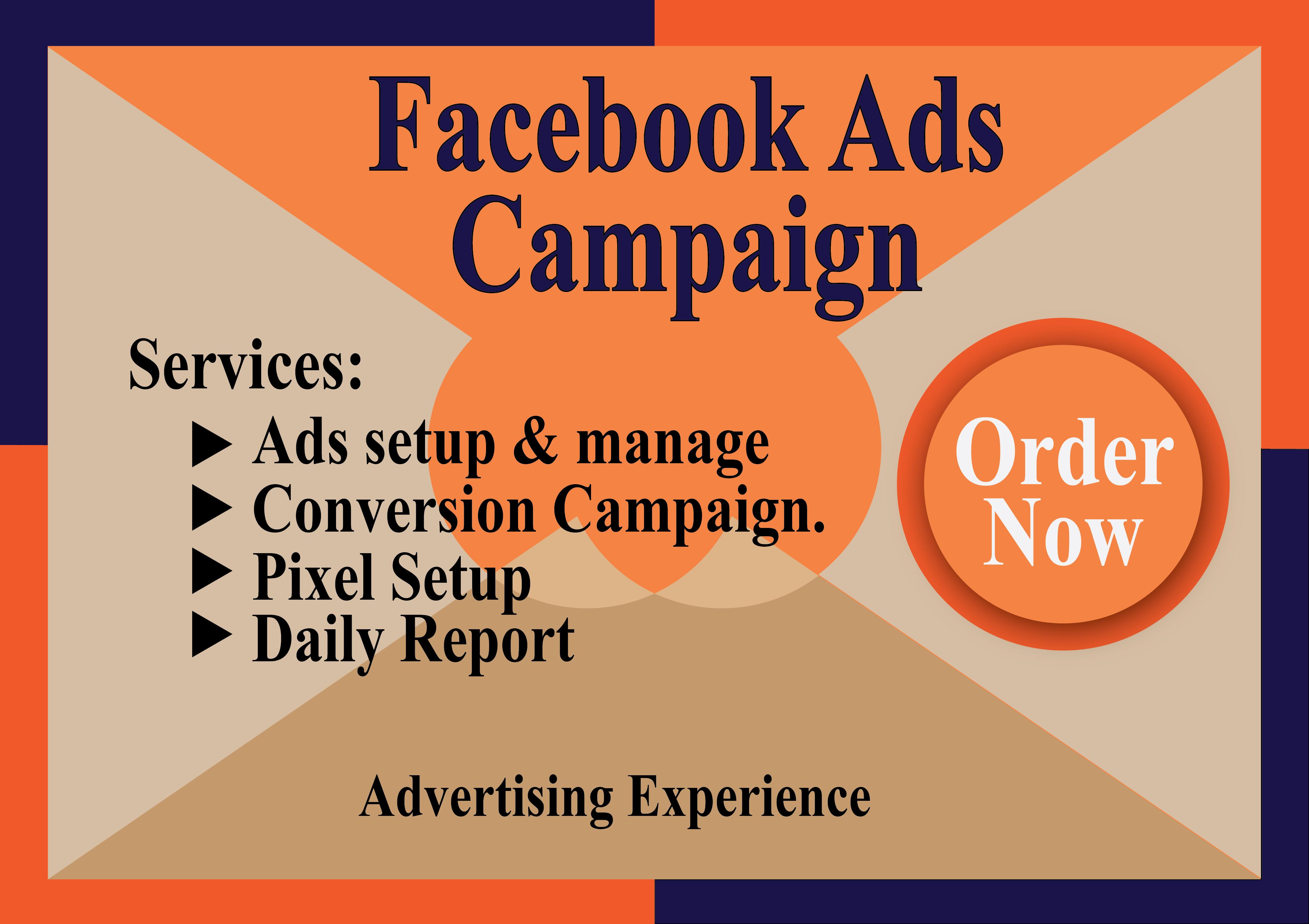 I will set up your facebook ads campaign with high qu...