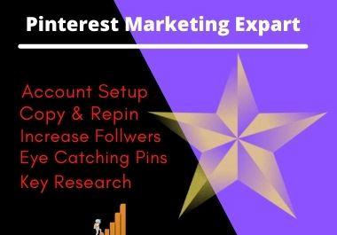 I will setup optimizes Pinterest marketing pins and b...
