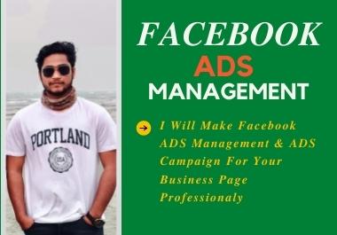 I will do all type of facebook ads management and pro...