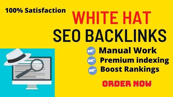 I will 150 white hat SEO backlinks manual link buildi...