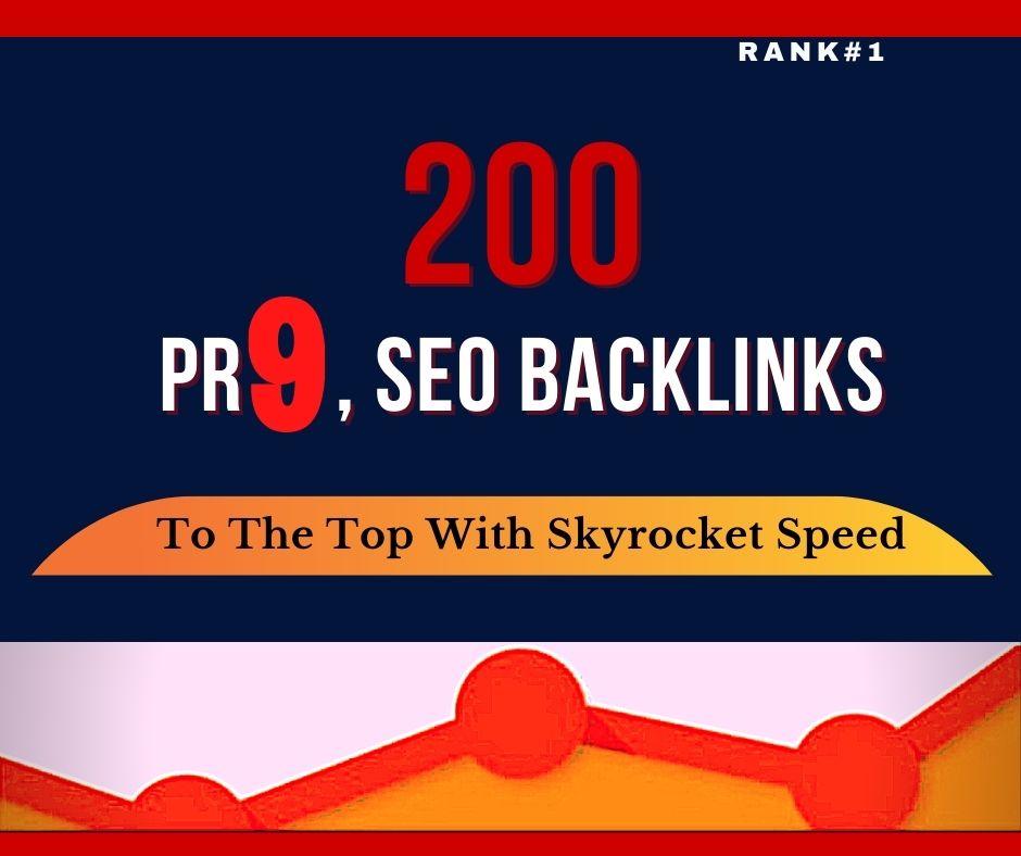 I will rocket your google rankings with 200 high pr9 ...