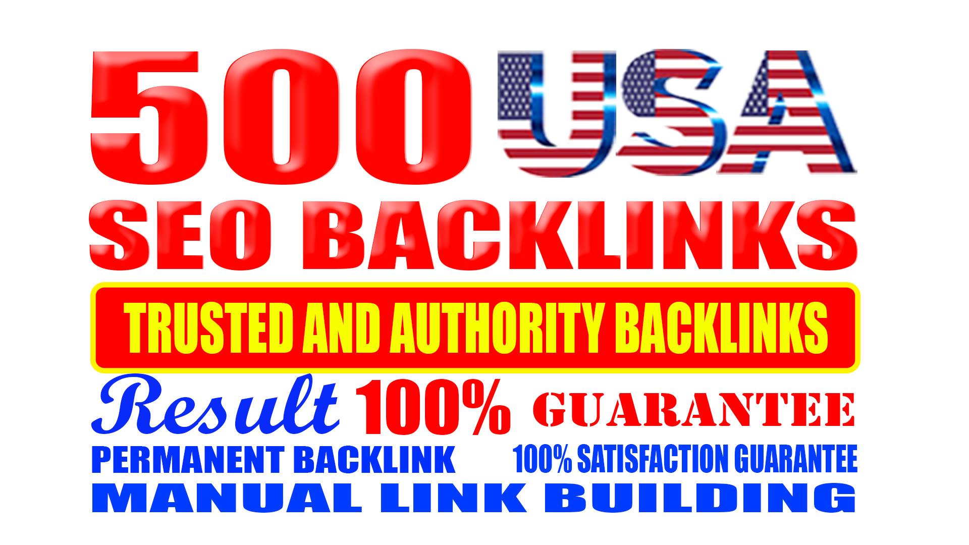 I will do 200 usa backlinks for google rank, trusted...
