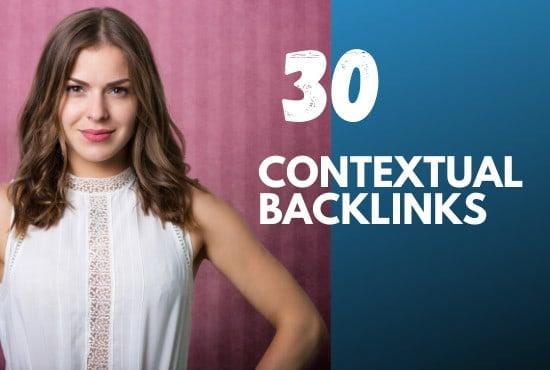 I will Create 30 manual contextual backlinks for SEO ...