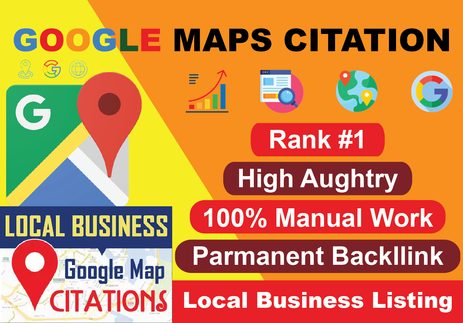 1000Google Maps Citation Create Manually with your Bu...