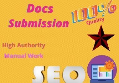 I will do 100 PDF and doc submission backlinks on sha...