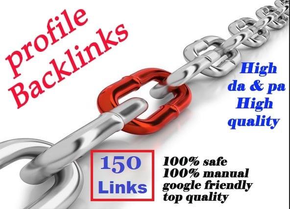 I will do manually 150 HQ profile backlinks