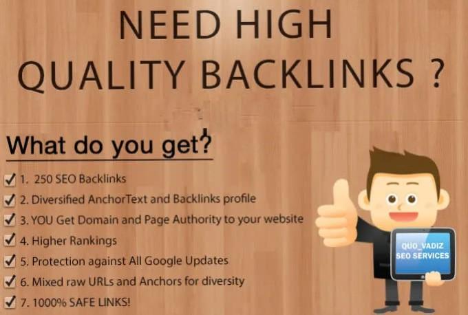 I will do 250 high quality backlinks improves SEO in ...