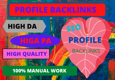 20 manual profile backlinks white hat High DA link bu...