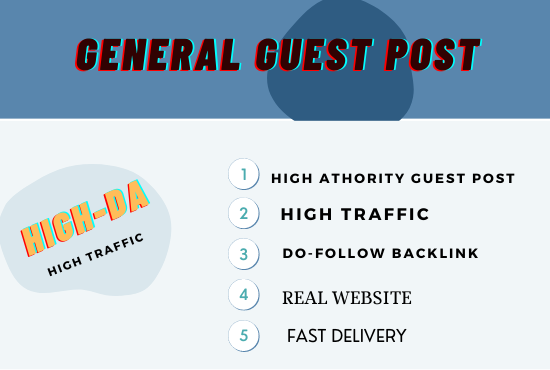 I will do general guest post on high da DR
