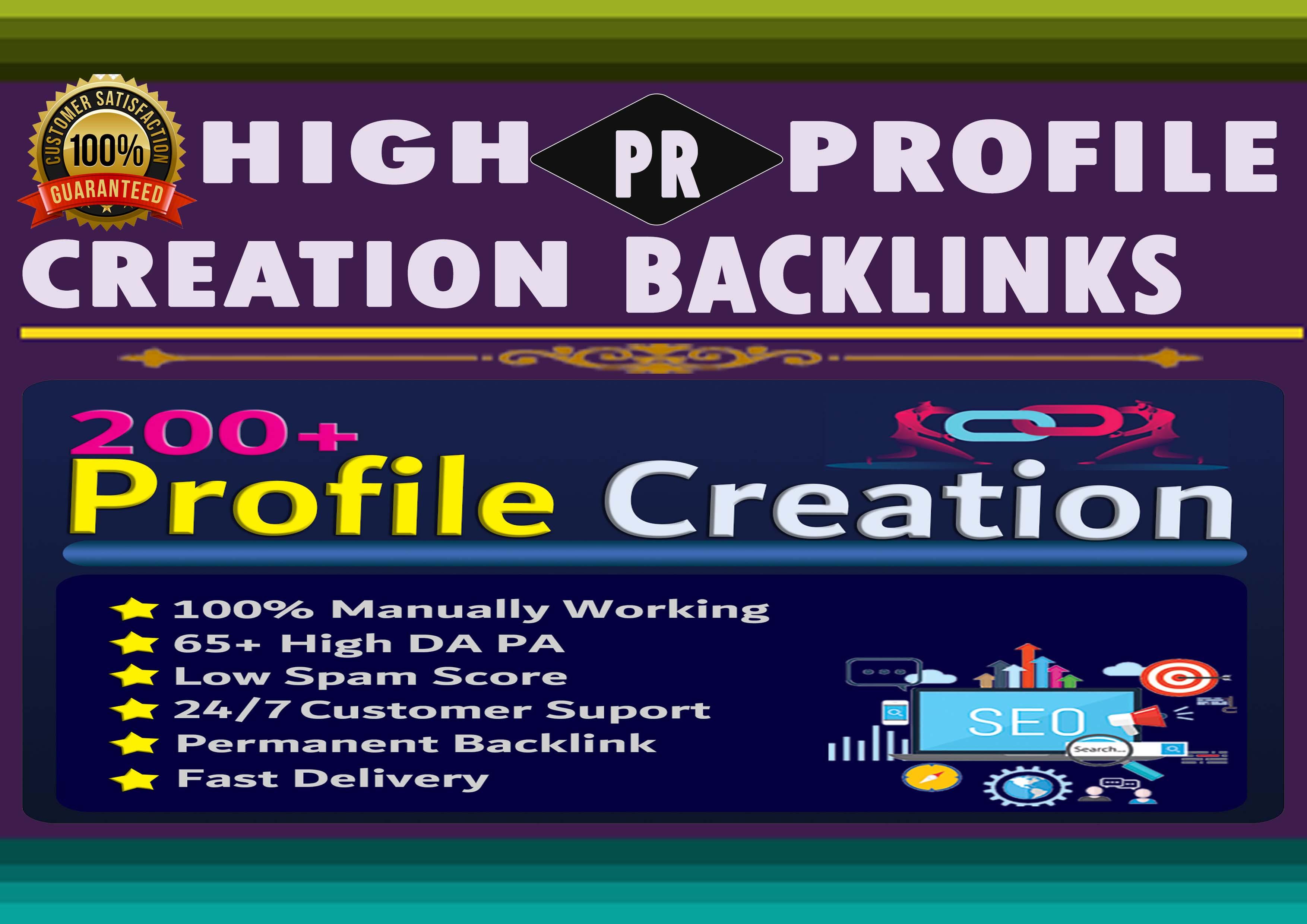 I will Do 200 Social Media Profiles Creation off page...
