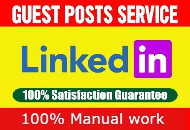I will give 05 High Quality Guest Posts SEO Backlinks...