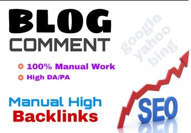 I will provide 50 blog comment with do-follow backlin...