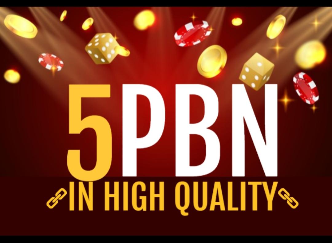 I will make 5 High Quality+Authority CASINO, POKER/S...