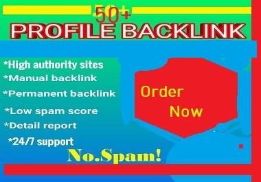 I Will Creation 50+Manualy Profiles Backlink For Your...
