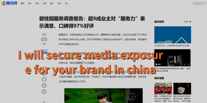 I will write chinese press release or advertorial and...