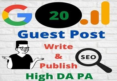 Write and Publish 20 Do-Follow Guest Post on Permanen...