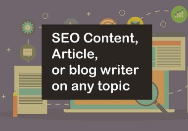 1000+ Words SEO Optimised Article Writing