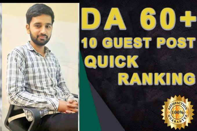 10 High Traffic and High DA Guest posting