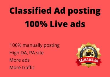 I will submit 20 Classified ads post backlinks