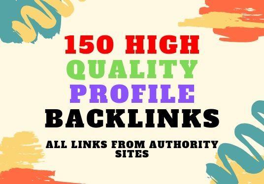Do create for you 150 profile high pr seo backlinks