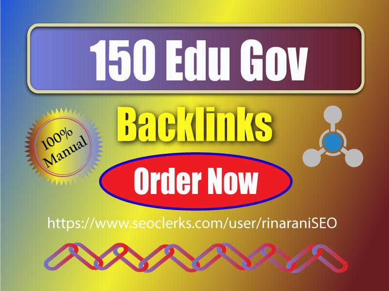 Create 150 SEO Edu Gov Do-follow Backlinks for rank y...