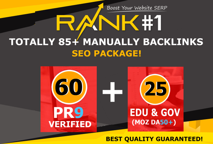 manually do 85 edu gov and pr9 high authority SEO bac...