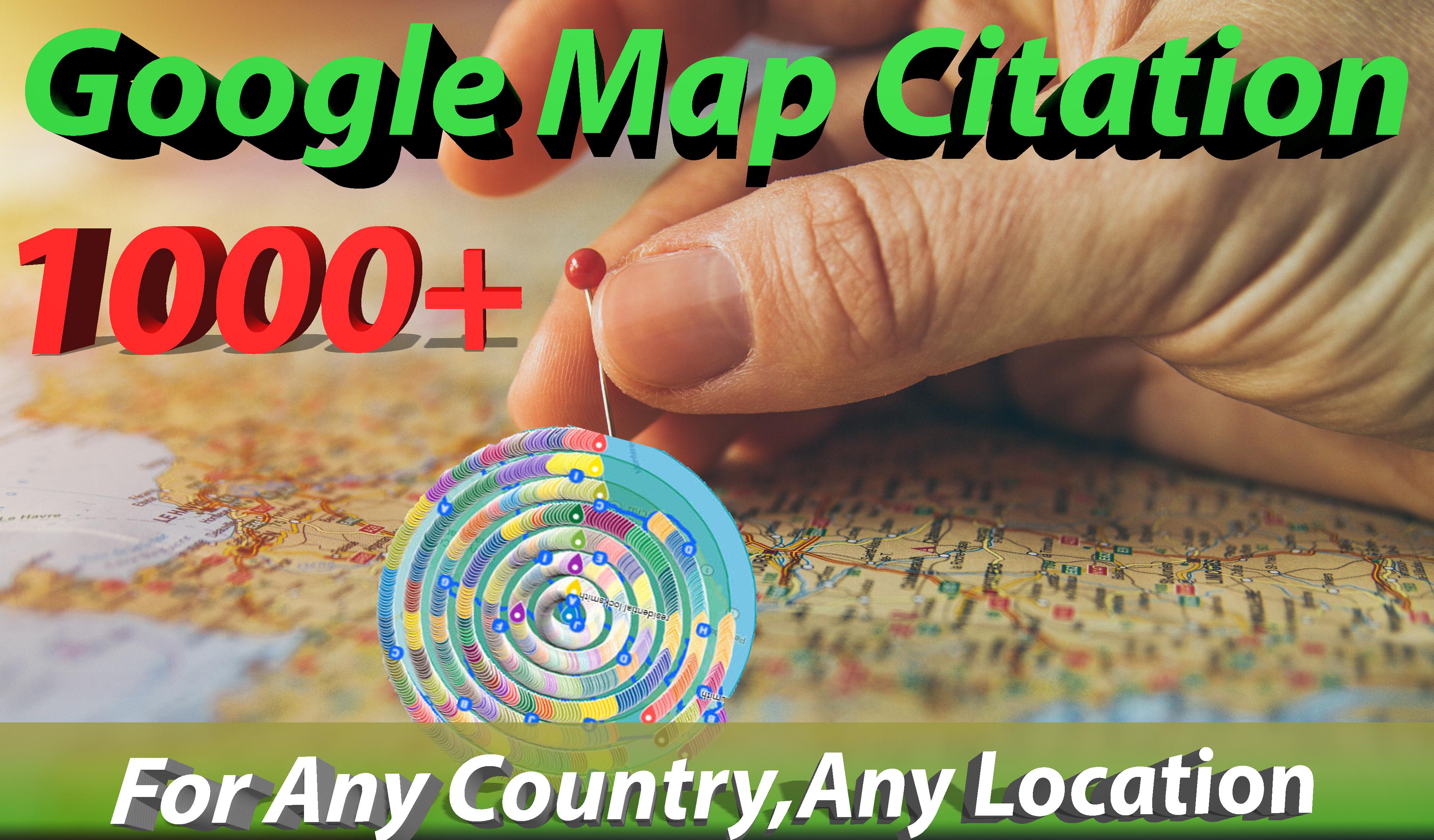 I will create 1000 google map citations to rank your ...