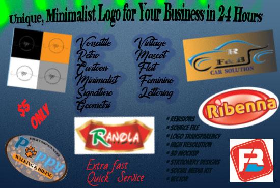 I do unique, minimalist logo, Flyers, Re- touching...