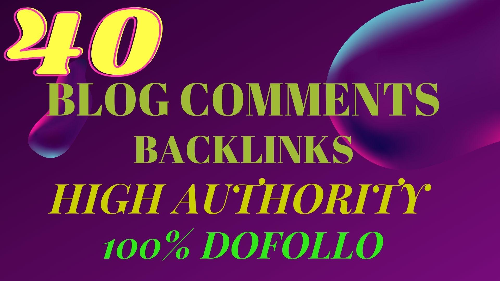 I will manually create 40 dofollow blog comments back...
