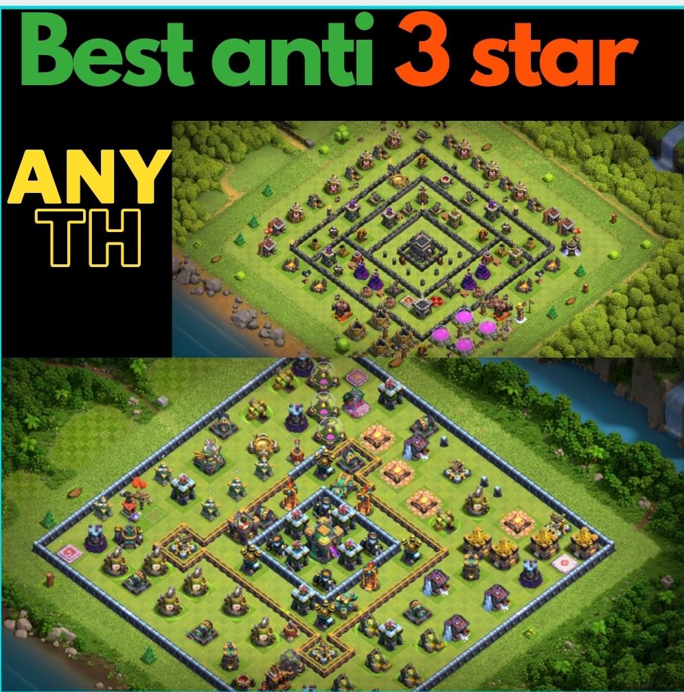 Design you a custom clash of clans anti 3 star base f...